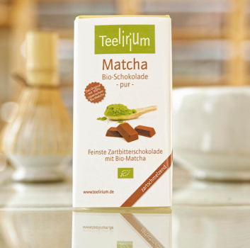 Bio Zartbitter Matchaschokolade - pur (vegan)