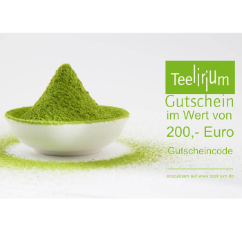Teelirium Gutschein 200,- Euro